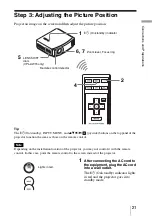 Предварительный просмотр 21 страницы Sony AW10 - VPL - LCD Projector Operating Instructions Manual