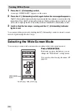 Предварительный просмотр 28 страницы Sony AW10 - VPL - LCD Projector Operating Instructions Manual