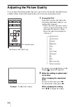 Предварительный просмотр 32 страницы Sony AW10 - VPL - LCD Projector Operating Instructions Manual