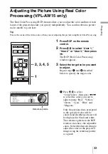 Предварительный просмотр 33 страницы Sony AW10 - VPL - LCD Projector Operating Instructions Manual