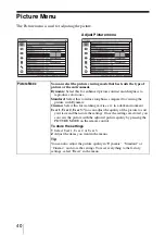 Предварительный просмотр 40 страницы Sony AW10 - VPL - LCD Projector Operating Instructions Manual