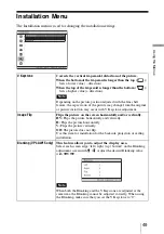 Предварительный просмотр 49 страницы Sony AW10 - VPL - LCD Projector Operating Instructions Manual