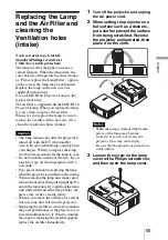 Предварительный просмотр 55 страницы Sony AW10 - VPL - LCD Projector Operating Instructions Manual