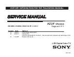 Предварительный просмотр 1 страницы Sony AZ2-F Service Manual