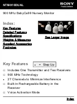 Preview for 1 page of Sony BabyCall NTM-910DUAL Specifications