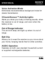 Preview for 3 page of Sony BabyCall NTM-910DUAL Specifications