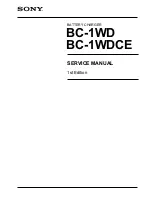 Sony BC-1WD Service Manual preview