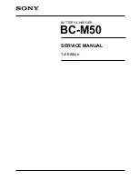 Sony BC-M50 Service Manual предпросмотр