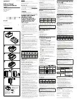 Предварительный просмотр 1 страницы Sony BC-QM1 Operating Instructions