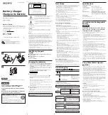 Предварительный просмотр 1 страницы Sony BC-TR30 Operating Instructions