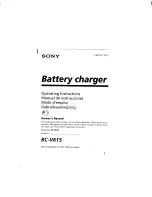 Предварительный просмотр 1 страницы Sony BC V615 Operating Instructions Manual