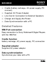 Preview for 2 page of Sony BCR-NWU5 Marketing Specifications