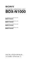 Sony BDKP-N1001 Installation Manual предпросмотр