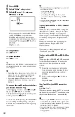 Preview for 32 page of Sony BDP-BX1 - Blu-ray Disc™ Player Operating Instructions Manual