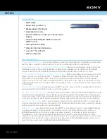 Preview for 1 page of Sony BDP-BX1 - Blu-ray Disc™ Player Specifications