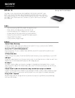 Preview for 1 page of Sony BDP-BX18 Specifications