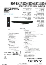 Sony BDP-BX37 - Blu-ray Disc™ Player Service Manual preview