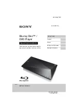 Sony BDP-BX510 Operating Instructions Manual preview