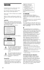 Предварительный просмотр 2 страницы Sony BDP-BX58 Operating Instructions Manual