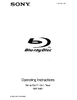 Sony BDP-N460 - Blu-Ray Disc Player Operating Instructions Manual preview