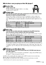 Preview for 5 page of Sony BDP-S1 Manual Addendum: Audio Codec Information (firmware ver 2.0 or higher) Operating Instructions Manual