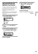 Preview for 19 page of Sony BDP-S1 Manual Addendum: Audio Codec Information (firmware ver 2.0 or higher) Operating Instructions Manual