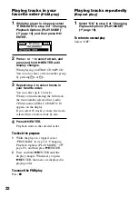 Preview for 22 page of Sony BDP-S1 Manual Addendum: Audio Codec Information (firmware ver 2.0 or higher) Operating Instructions Manual