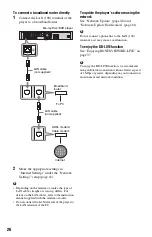 Preview for 26 page of Sony BDP-S1000ES - Blu-Ray Disc Player Operating Instructions Manual