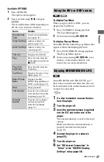 Preview for 37 page of Sony BDP-S1000ES - Blu-Ray Disc Player Operating Instructions Manual