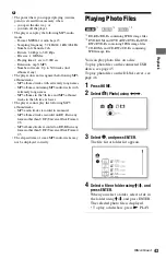 Preview for 43 page of Sony BDP-S1000ES - Blu-Ray Disc Player Operating Instructions Manual