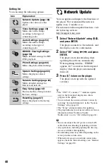 Preview for 48 page of Sony BDP-S1000ES - Blu-Ray Disc Player Operating Instructions Manual