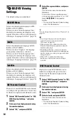 Preview for 58 page of Sony BDP-S1000ES - Blu-Ray Disc Player Operating Instructions Manual