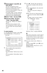 Preview for 64 page of Sony BDP-S1000ES - Blu-Ray Disc Player Operating Instructions Manual