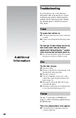 Preview for 68 page of Sony BDP-S1000ES - Blu-Ray Disc Player Operating Instructions Manual