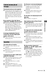 Preview for 71 page of Sony BDP-S1000ES - Blu-Ray Disc Player Operating Instructions Manual