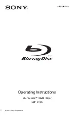 Sony BDP-S185 Operating Instructions Manual preview