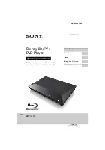 Sony BDP-S2100 Operating Instructions Manual preview