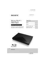 Sony BDP-S2200 Operating Instructions Manual preview