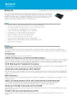 Preview for 1 page of Sony BDP-S3100 Specifications