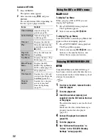 Preview for 32 page of Sony BDP-S360HP - Blu-ray Disc™ Player Operating Instructions Manual