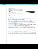 Preview for 1 page of Sony BDP-S380 - Blu-ray Disc™ Player Specifications