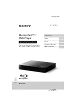 Preview for 1 page of Sony BDP-S6500 Operating Instructions Manual