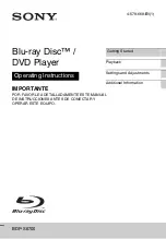 Sony BDP-S6700 Operating Instructions Manual preview