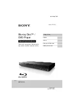 Sony BDP-S7200 Operating Instructions Manual preview