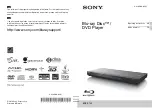 Предварительный просмотр 1 страницы Sony BDP-S790 Operating Instructions Manual