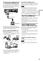 Preview for 11 page of Sony BDP2000ES Operating Instructions Manual