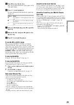 Preview for 21 page of Sony BDP2000ES Operating Instructions Manual