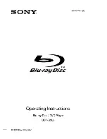 Preview for 1 page of Sony BDPS360 - Blu-Ray Disc Player Operating Instructions Manual