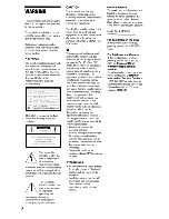 Preview for 2 page of Sony BDPS360 - Blu-Ray Disc Player Operating Instructions Manual