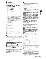 Preview for 31 page of Sony BDPS360 - Blu-Ray Disc Player Operating Instructions Manual